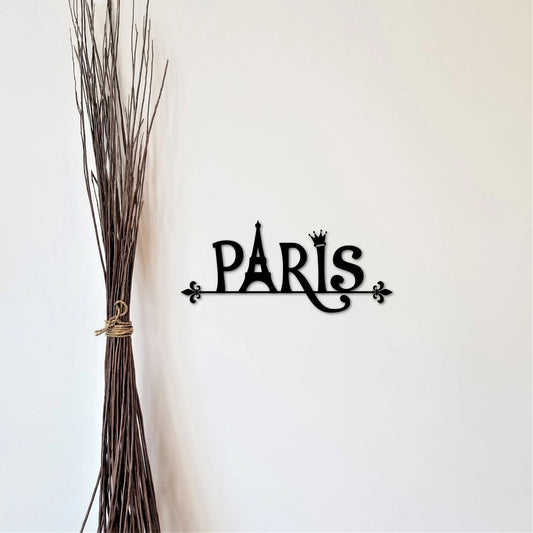 Paris Sign Paris Decor And Accessories Paris Girl Bedroom And Bathroom Decor Eiffel Tower Paris Gift Kitchen Sign - 8 inches - metal sign