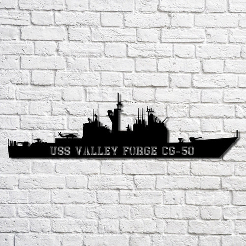 Uss Valley Forge Cg50 Navy Ship Metal Art, Custom Us Navy Ship Cut Metal Sign, Gift For Navy Veteran, Navy Ships Silhouette Metal Art, Navy Home Decor Laser Cut Metal Signs Custom Gift Ideas