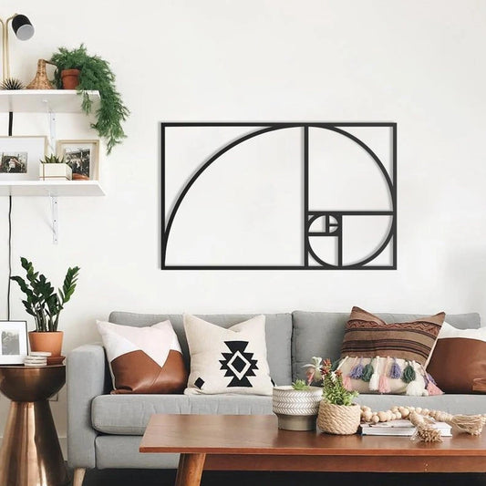 Golden Ratio Decor Wall Art Cut Metal Sign Laser Cut Metal Signs Custom Gift Ideas - 8 inches - metal sign