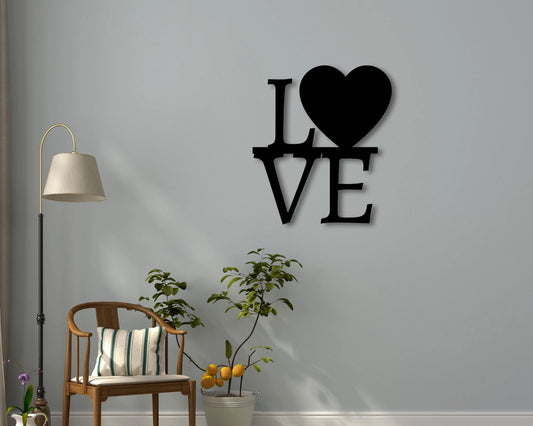 Metal Heart Sign Love Sign Custom Unique Metal Wall Hanger Art Custom Decor Home Housewarming Gift Heart - 8 inches - metal sign
