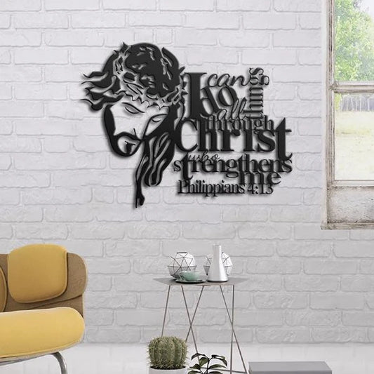God I Can Do All Things Cut Metal Sign - 8 inches - metal sign