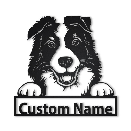 Personalized Border Collie Dog Metal Sign Art, Custom Border Collie Dog Metal Sign, Dog Gift, Birthday - metal sign