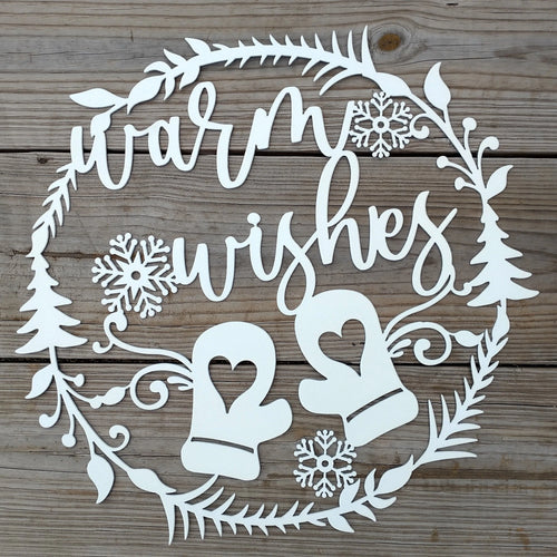 Warm Wishes Holiday Metal Sign Winter Decor Steel Wall Art Laser Cut Metal Signs Custom Gift Ideas