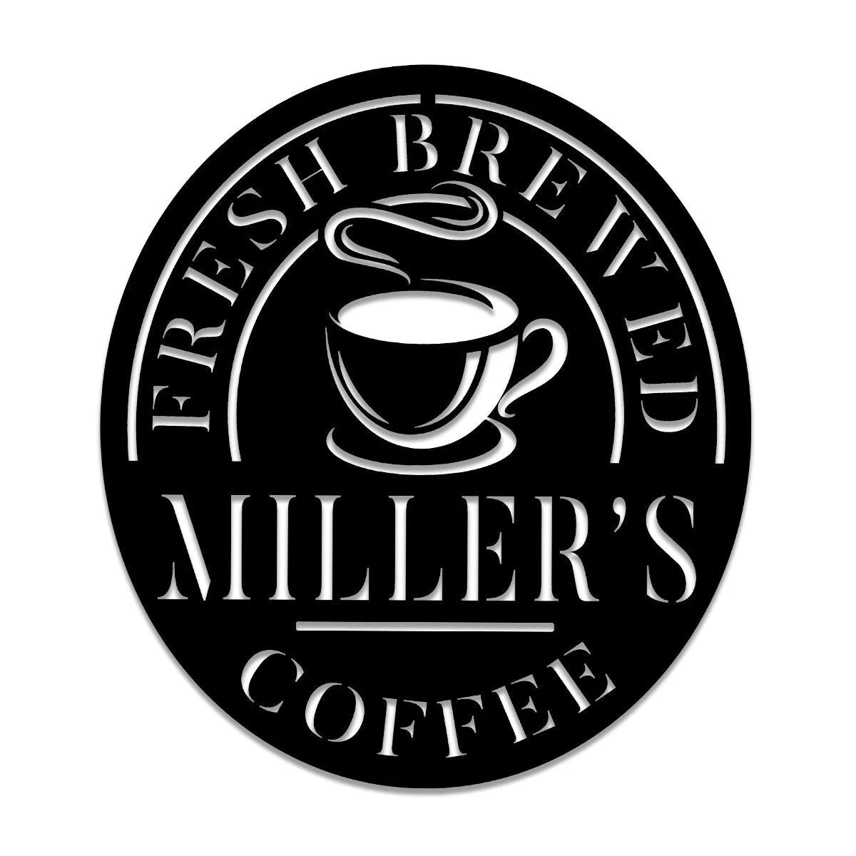 Coffee Metal Bar Sign, Custom Caf, Home, Kitchen Wall Decor, Wedding, Anniversary Art Gift, Metal Laser Cut Metal Signs Custom Gift Ideas