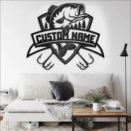 Fishing custom name love life Personalized Cut Metal Sign Laser Cut Metal Signs Custom Gift Ideas - 8 inches - metal sign