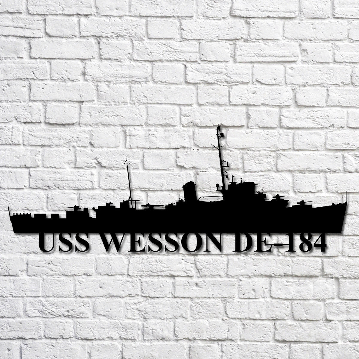Uss Wesson De184 Navy Ship Metal Art, Custom Us Navy Ship Cut Metal Sign, Gift For Navy Veteran, Navy Ships Silhouette Metal Art, Navy Home Decor Laser Cut Metal Signs Custom Gift Ideas