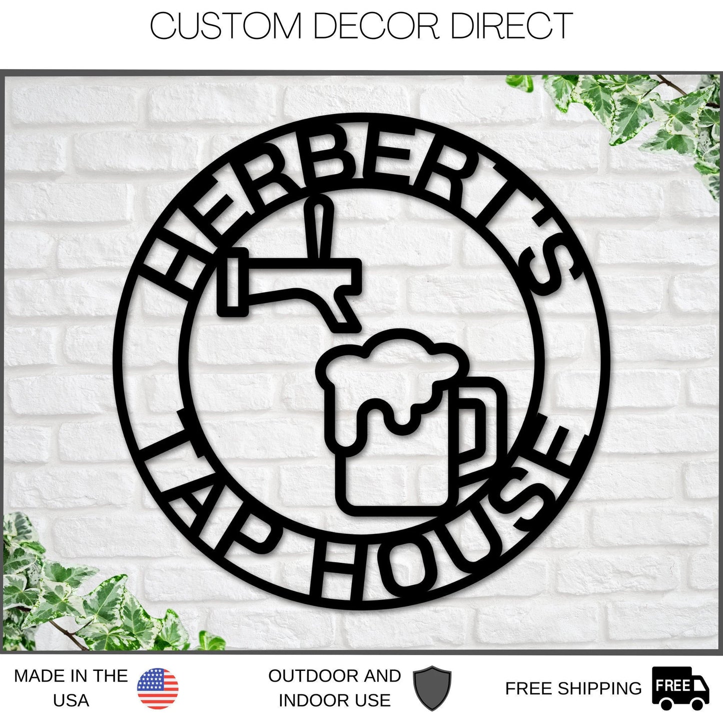 Fathers Day Sign For Dad, Beer Tap Sign, Personalized Bar Sign, Bar Signs, Personalized Signs, Bar Decor, Father's Day Gift, Custom Bar Sign Laser Cut Metal Signs Custom Gift Ideas