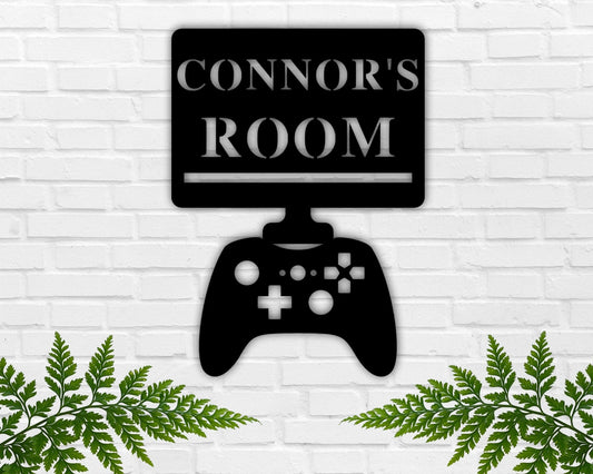 Gaming Room Metal Sign, Custom Gaming Sign, Personalized Gamer Sign, Pc Gamer Sign, Gamer Gift, Boys Room - metal sign