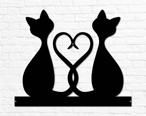 Cat Metal Cat Gifts For Cat Lover Gift Women Cat Sign For A Home Cat Decor Metal Cat Gift Metal Cat Sign Cat Heart Metal Cat Decor