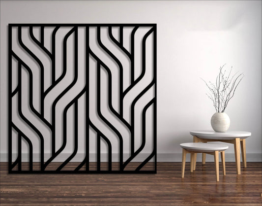 Metal Minimilist Decorative Panel Fence Privacy Screen Steel Panel Outdoor Or Indoor Dp25 - 8 inches - metal sign
