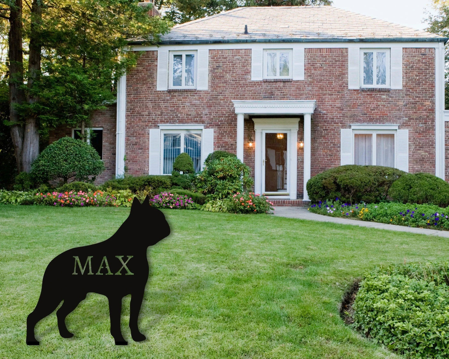 Boston Terrier Dog Sign Front Yard Dog Sign Front Yard Sign Boston Terrier Dog Metal Sign Dog Sign Dog Lover Sign Pet Owner Gift