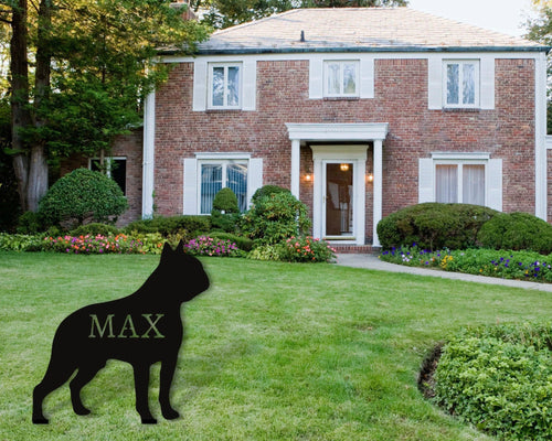 Boston Terrier Dog Sign Front Yard Dog Sign Front Yard Sign Boston Terrier Dog Metal Sign Dog Sign Dog Lover Sign Pet Owner Gift