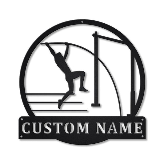 Personalized Pole Vault Sport Monogram Metal Sign Art, Custom Pole Vault Sport Metal Sign, Hobbie Gifts - metal sign