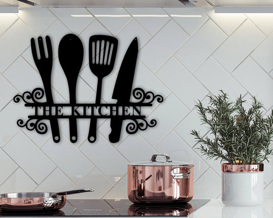 Personalized Metal Kitchen Sign, Metal Sign For Kitchen, Indoor outdoor Kitchen Decor, Custom Kitchen - metal sign