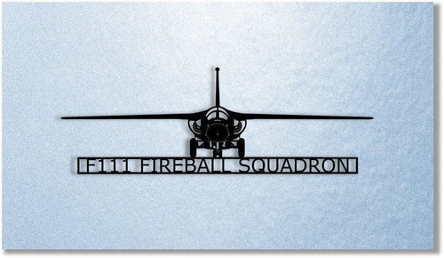 F111d Fireball Squadron Usaf Tactical Attack Aircraft Metal Sign Cut Metal Sign Wall Decor