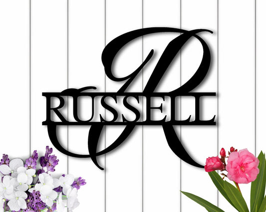 Last Name Metal Signsplit Letter Monogrampersonalized Home Decorporch Signliving Roomhousewarming Gift - wedding detail
