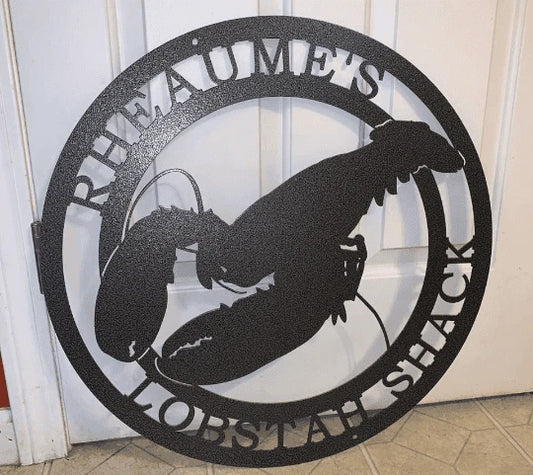 Personalized Lobster Metal Sign Cut Metal Sign Metal House Sign - 8 inches - metal sign