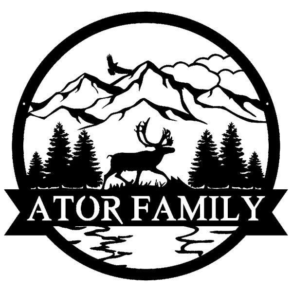 Caribou Outdoor Monogram Customized Metal Signs, Custom Metal Sign, Custom Signs, Metal Sign, Metal Laser Cut Metal Signs Custom Gift Ideas