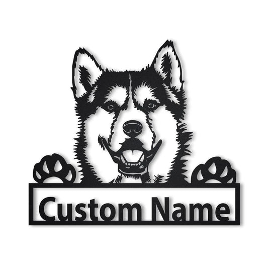 Personalized Siberian Husky Dog Metal Sign Art, Custom Siberian Husky Dog Metal Sign, Dog Gifts Funny - metal sign