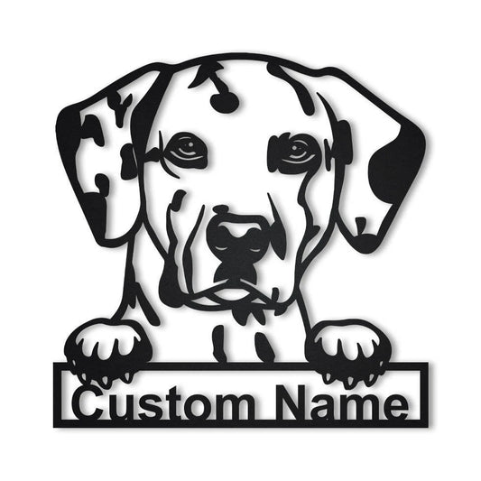 Personalized Dalmatian Dog Metal Sign Art, Dalmatian Dog Metal Sign, Dalmatian Dog Gifts Funny, Dog Gift - metal sign