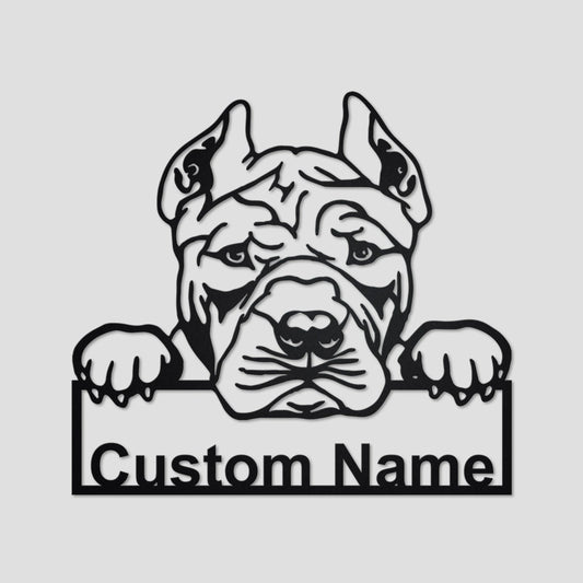 Personalized American Bully Metal Sign, American Bully Metal Wall Art, Dog Metal Sign, American Bully - metal sign