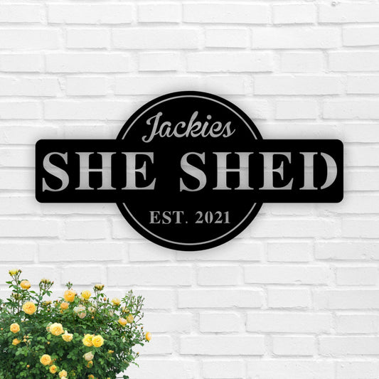 She Shed Personalized Metal Outdoor Sign, Established Date Sign, Gift For Her, She Shed,metal She Shed - metal sign