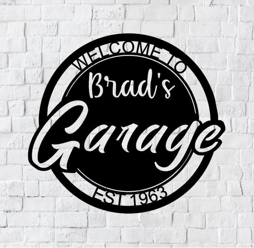 Personalized Garage Sign, Garage Metal Art, Garage Home Decor, Garage Sign Home Decor, Metal Wall Art, Laser Cut Metal Signs Custom Gift Ideas