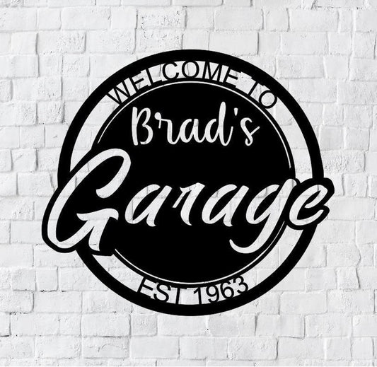 Personalized Garage Sign, Garage Metal Art, Garage Home Decor, Garage Sign Home Decor, Metal Wall Art - metal sign