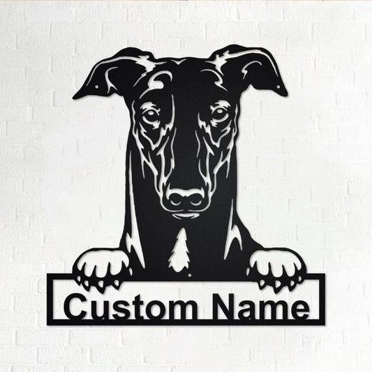 Personalized Custom Australian Hound Metal Sign for Dog Lover Custom Name - 8 inches - metal sign