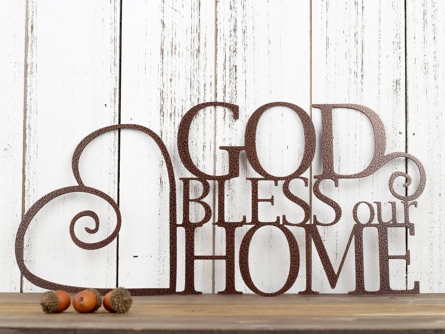 God Bless Our Home Metal Sign God Bless Heart Wall Hanging Metal Wall Decor Religious Decor Home Sign Sign