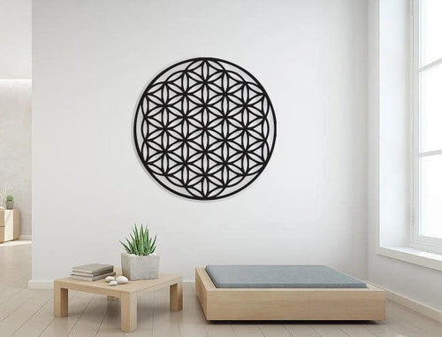 Flower Of Life Metal Sign Metal Wall Art Geometric Flower Sign Wall Hangings Personalized Metal Wall Art Indoor Sign Gift Ideas Laser Cut Metal Signs Custom Gift Ideas