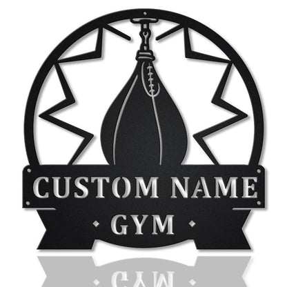 Personalized Gym Speed Bag Monogram Metal Sign Art, Custom Gym Speed Bag Metal Sign, Hobbie Gifts, Sport Gift, Birthday Gift, Laser Cut Metal Signs Custom Gift Ideas