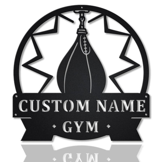 Personalized Gym Speed Bag Monogram Metal Sign Art, Custom Gym Speed Bag Metal Sign, Hobbie Gifts, Sport - metal sign
