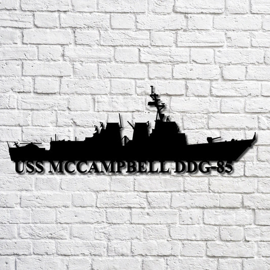 Uss Mccampbell Ddg85 Navy Ship Metal Art, Custom Us Navy Ship Cut Metal Sign, Gift For Navy Veteran, Navy - metal sign