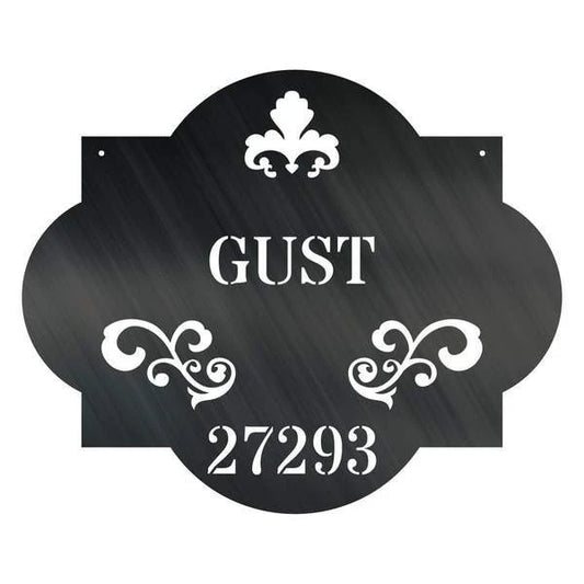 Fleurdelis Address Customized Metal Signs, Custom Metal Sign, Custom Signs, Metal Sign, Metal Laser Cut Metal Signs Custom Gift Ideas - 8 inches - metal sign