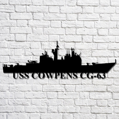 Uss Cowpens Cg63 Navy Ship Metal Art, Custom Us Navy Ship Cut Metal Sign, Gift For Navy Veteran, Navy Ships Silhouette Metal Art, Navy Home Decor Laser Cut Metal Signs Custom Gift Ideas
