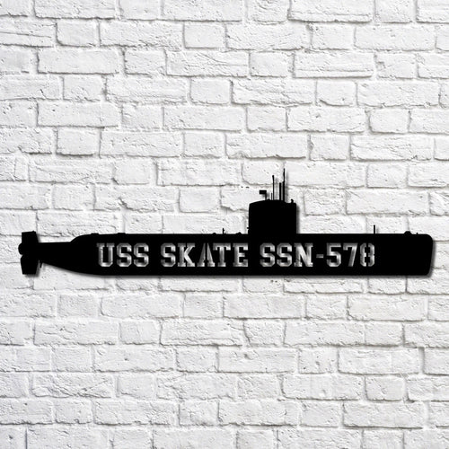 Uss Skate Ssn578 Navy Ship Metal Art, Gift For Navy Veteran, Navy Ships Silhouette Metal Art, Navy Home Decor Laser Cut Metal Signs Custom Gift Ideas