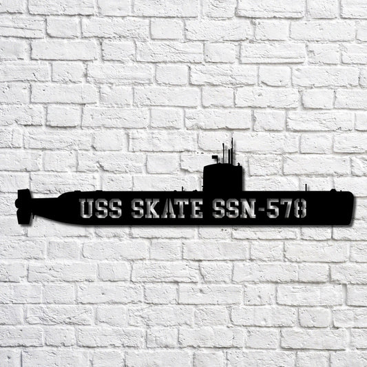 Uss Skate Ssn578 Navy Ship Metal Art, Gift For Navy Veteran, Navy Ships Silhouette Metal Art, Navy Home Decor Laser Cut Metal Signs Custom Gift Ideas