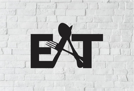 Steel Kitchen Decor Sign Kitchen Kitchen Decor Eat Kitchen Sign Eat Metal Sign Metal - 8 inches - metal sign
