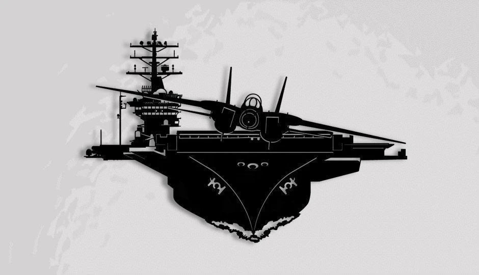 F14 Tomcat Launched From Nimitz Carrier Metal Sign, Cut Metal Sign Wall Decor Laser Cut Metal Signs Custom Gift Ideas