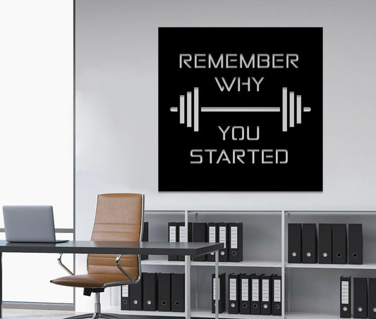 Remember Why You Started Home Gym Metal Sign Gifts For Men Mom Gifts Gym Sign Metal Sign - 8 inches - metal sign