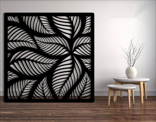 Metal Decorative Panel Fence Privacy Screen Leaf Outdoor Or Indoor Dp6 - 8 inches - metal sign
