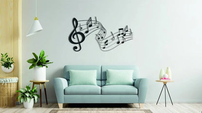 Music Stave Metal Art Metal wall decor Music time Music notes wall art Music house decoration Music lovers gift