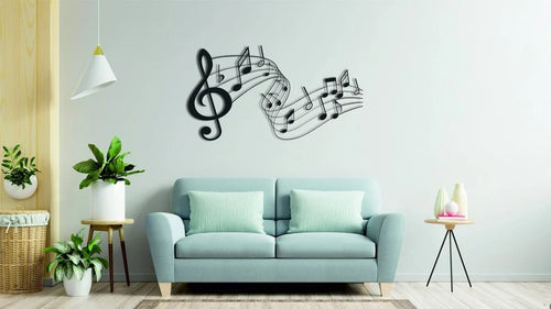 Music Stave Metal Art Metal wall decor Music time Music notes wall art Music house decoration Music lovers gift