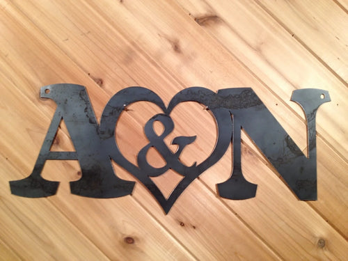 Personalized Metal Wedding Guestbook Letters Sign Custom Rustic Metal Monogram Farmhouse Style Decor Laser Cut Metal Signs Custom Gift Ideas
