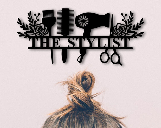 Salon Sign, Custom Beauty Salon Sign, Personalized Hair Salon Sign, Custom Business Signage, Metal Sign - metal sign