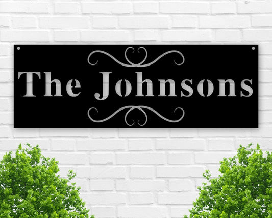 Custom Metal Sign Name Plaque Last Name Sign Surname Sign Metal Signs Personalized Custom Metal Sign Outdoor Signs - 8 inches - metal sign