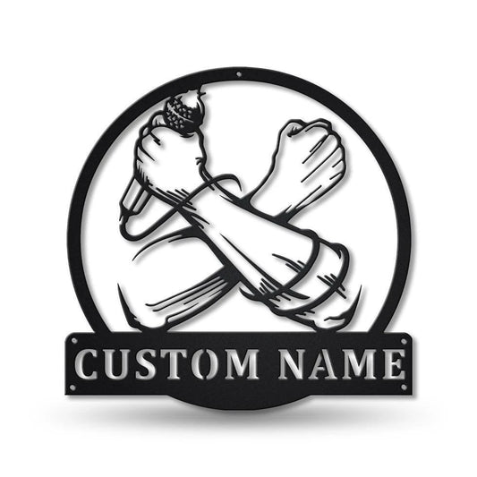 Personalized Beatboxing Music Metal Sign Art, Custom Beatboxing Monogram Metal Sign, Beatboxing Gift - metal sign
