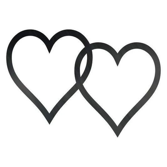 Double Heart Customized Metal Signs, Custom Metal Sign, Custom Signs, Metal Sign, Metal Laser Cut Metal Signs Custom Gift Ideas - 8 inches - metal sign