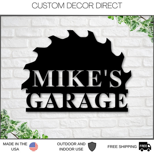 Christmas Gift, Personalized Gift For Him, Husband Gift, Custom Garage Sign, Metal Shop Sign, Metal - metal sign